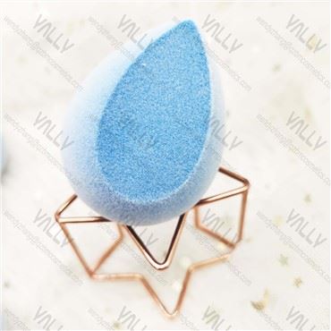 Miếng bọt biển trang điểm màu xanh Microfiber Flocking